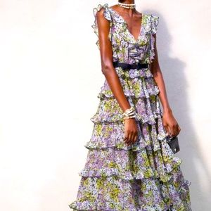 Floral Ruffle Maxi Dress